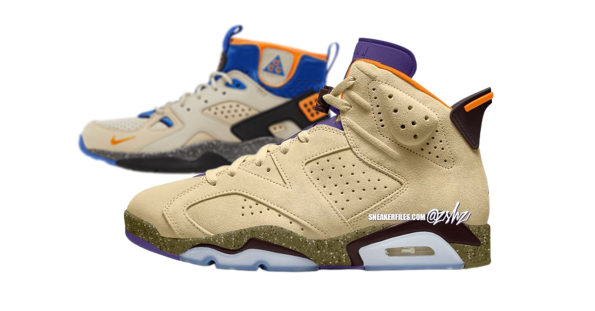 So inspiriert ein Nike ACG Air Mowabb den Air Jordan 6 WMNS Gore-Tex „Brown Kelp“.